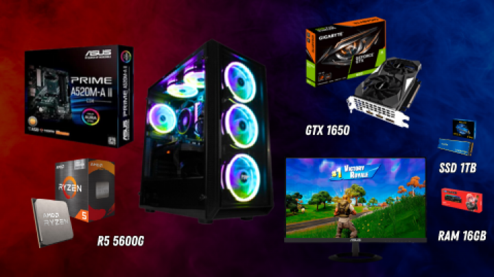 PC COMBO RYZEN 5-5600G GTX 1650